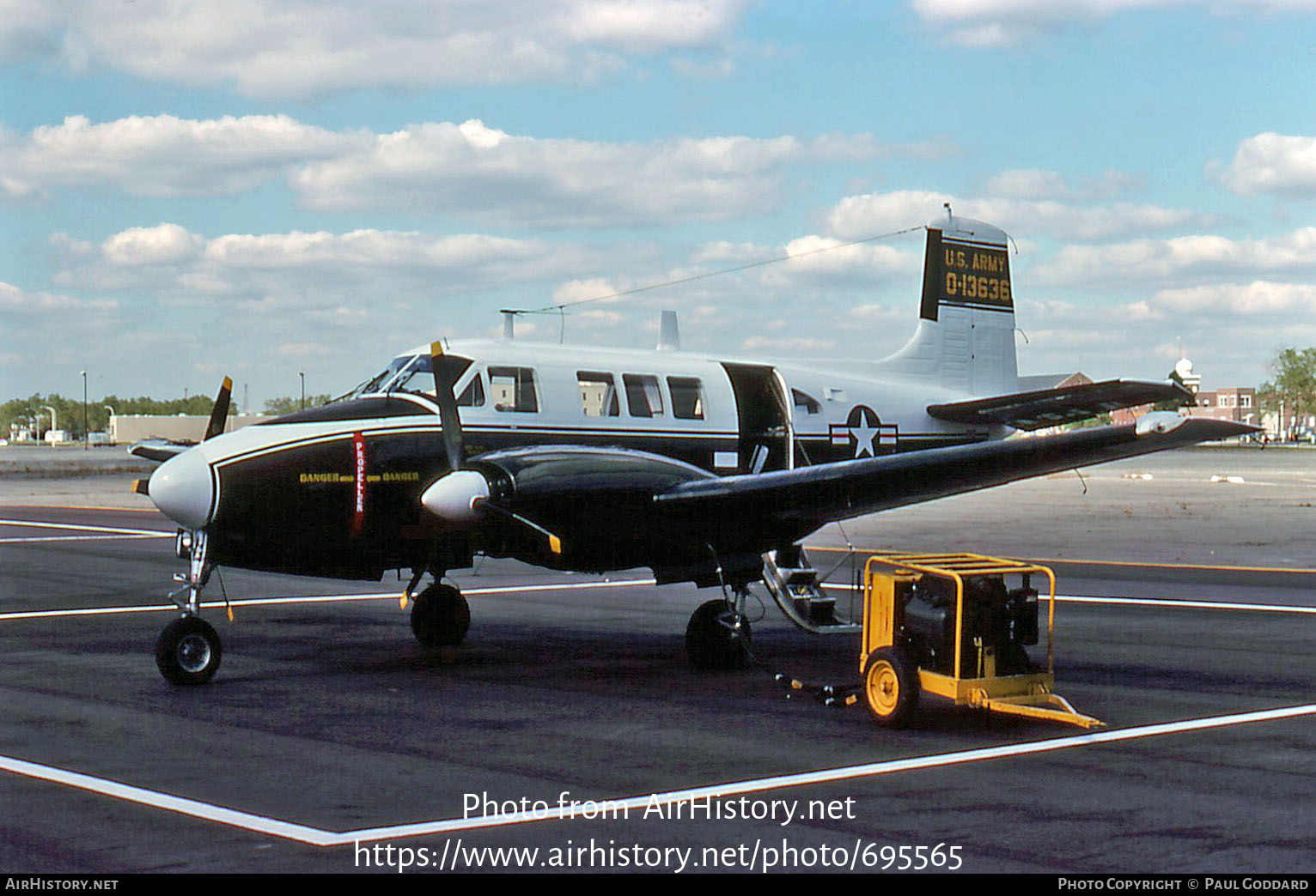 Aircraft Photo of 63-13636 / 0-13636 | Beech U-8F Seminole (65) | USA - Army | AirHistory.net #695565