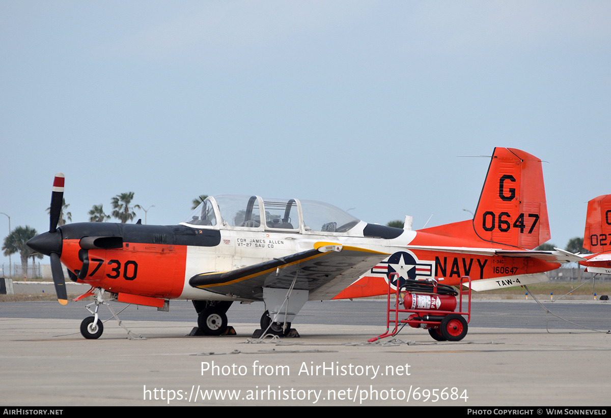 Aircraft Photo of 160647 | Beech T-34C Turbo Mentor | USA - Navy | AirHistory.net #695684