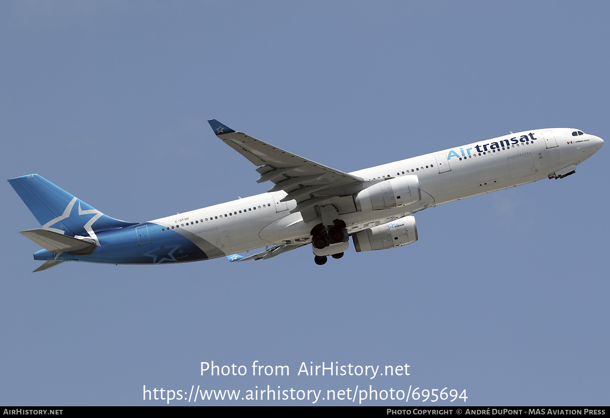 Aircraft Photo of C-GTSD | Airbus A330-343E | Air Transat | AirHistory ...