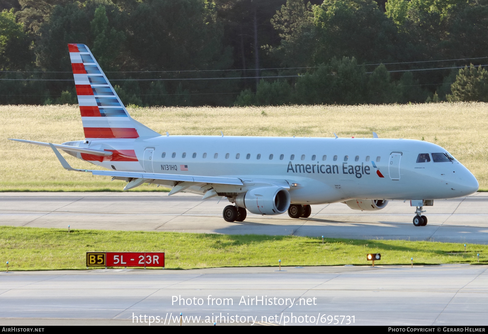 Aircraft Photo of N131HQ | Embraer 175LR (ERJ-170-200LR) | American Eagle | AirHistory.net #695731