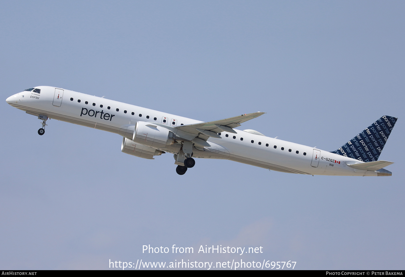 Aircraft Photo of C-GZQZ | Embraer 195-E2 (ERJ-190-400) | Porter Airlines | AirHistory.net #695767