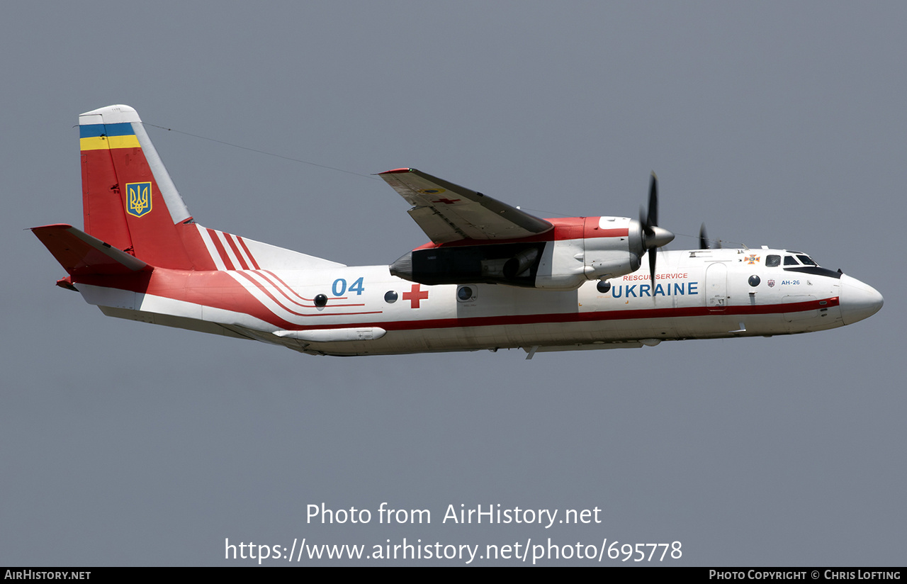 Aircraft Photo of 04 blue | Antonov An-26 | Ukraine - Ministry of Emergency Situations | AirHistory.net #695778