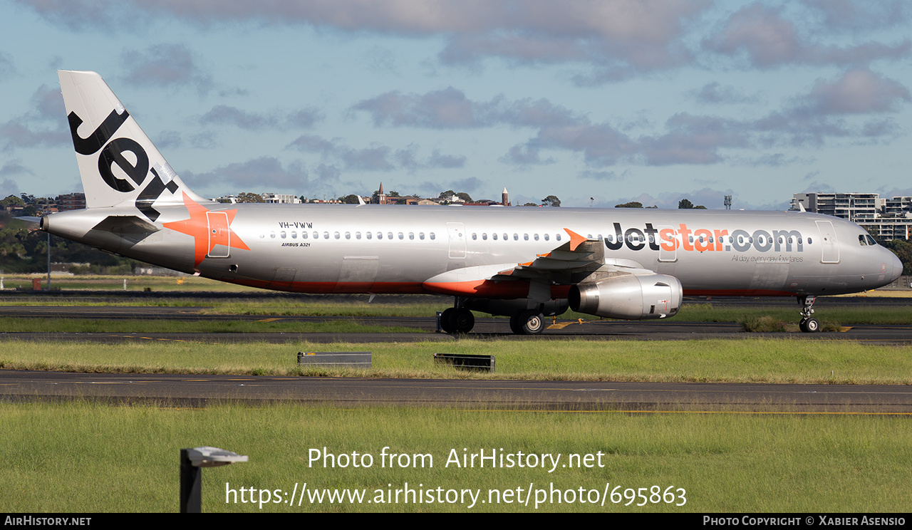 Aircraft Photo of VH-VWW | Airbus A321-231 | Jetstar Airways | AirHistory.net #695863