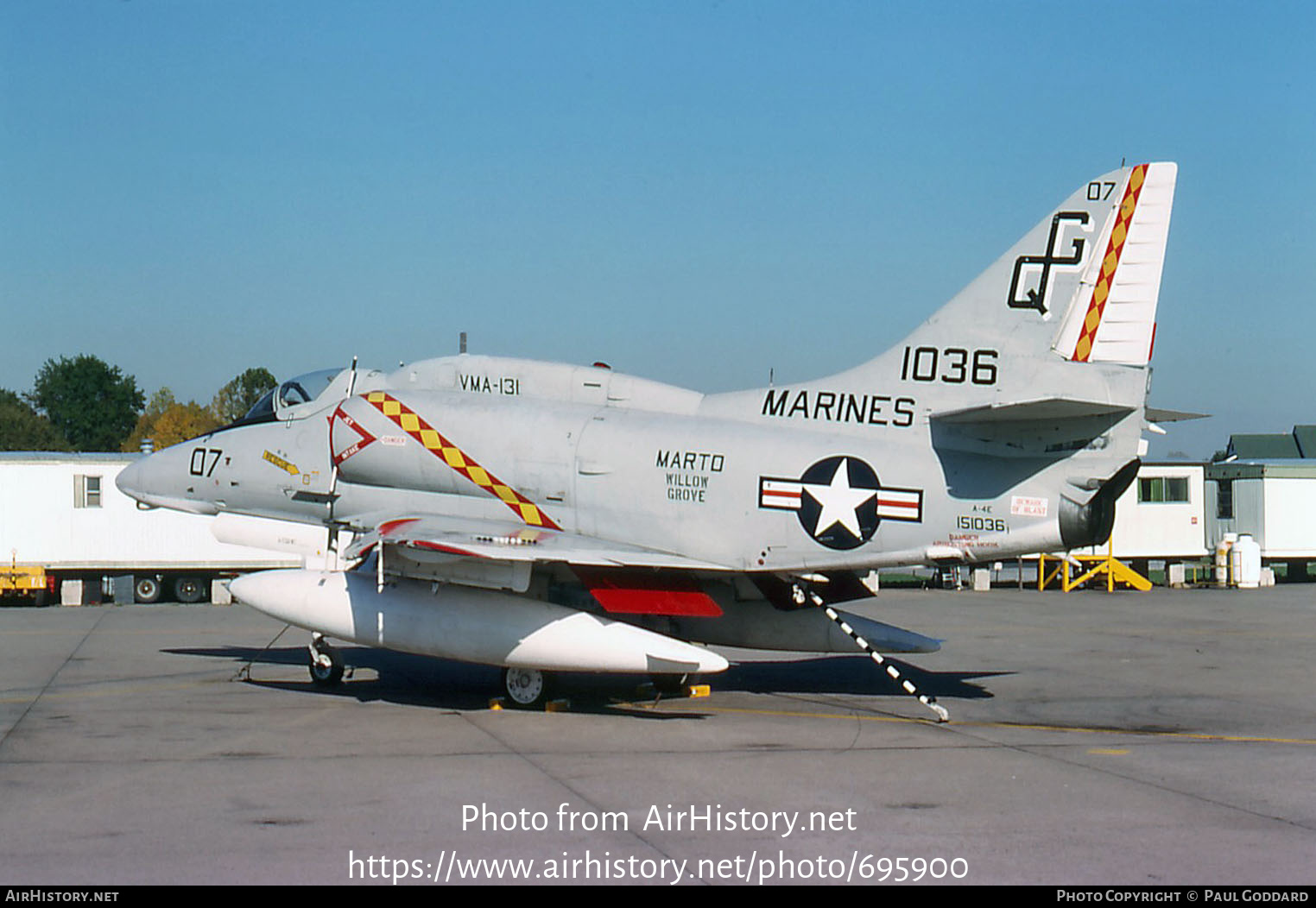 Aircraft Photo of 151036 / 1036 | Douglas A-4E Skyhawk (A4D-5) | USA - Marines | AirHistory.net #695900