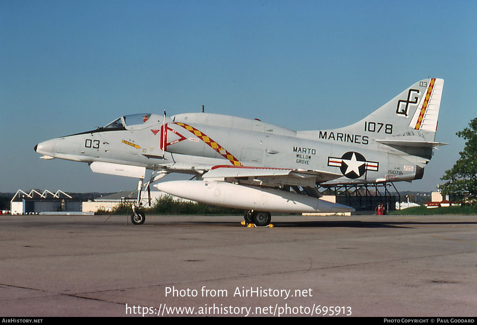 Aircraft Photo of 151078 / 1078 | Douglas A-4E Skyhawk (A4D-5) | USA - Marines | AirHistory.net #695913