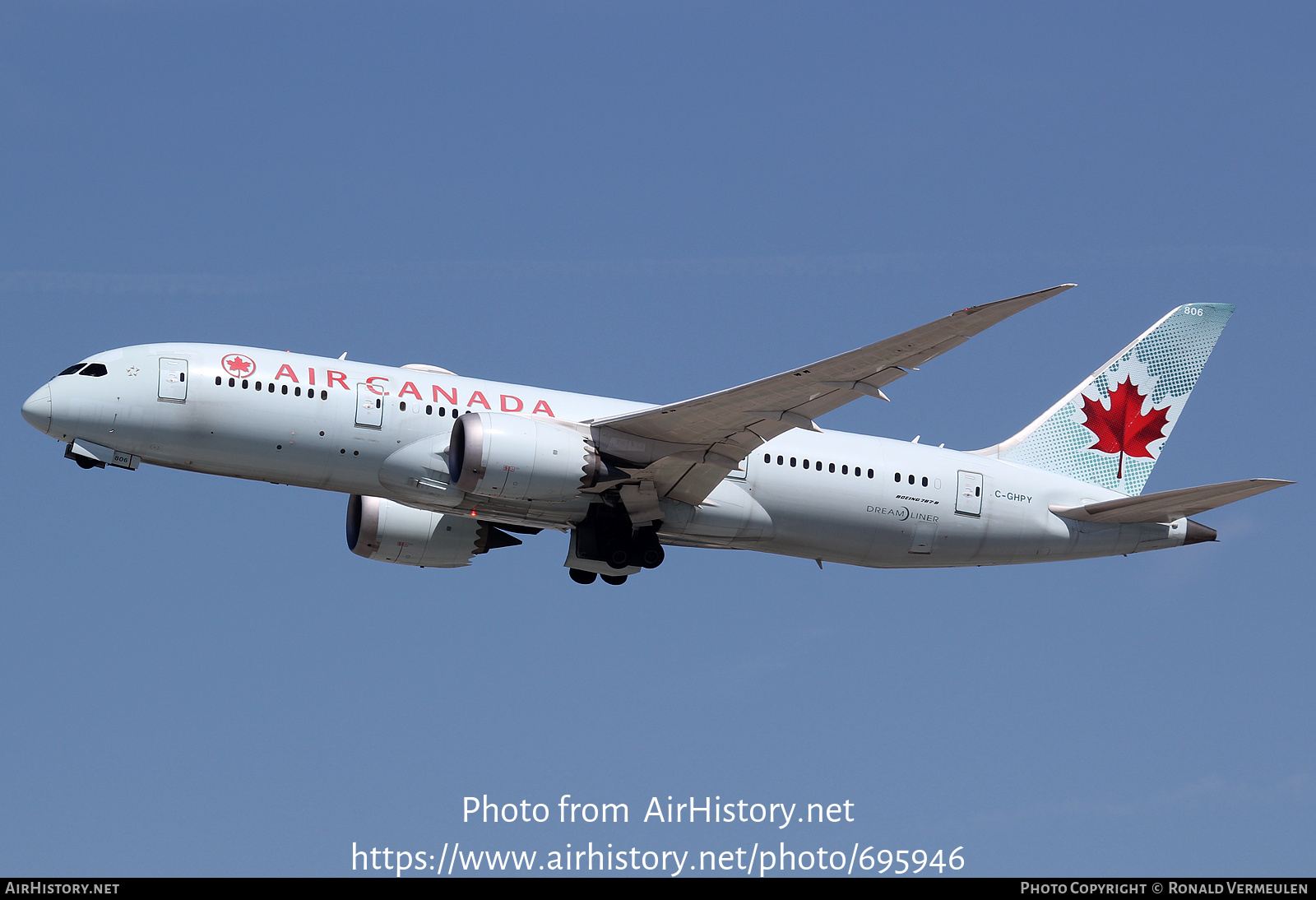 Aircraft Photo of C-GHPY | Boeing 787-8 Dreamliner | Air Canada | AirHistory.net #695946