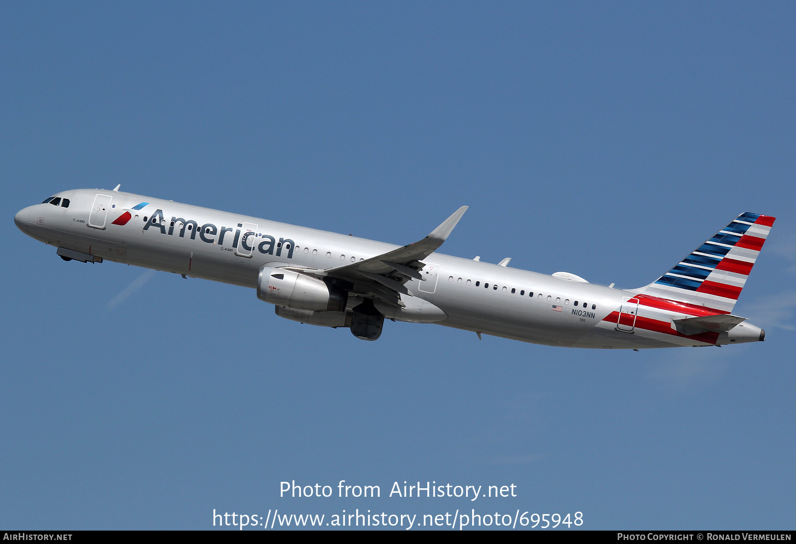 Aircraft Photo of N103NN | Airbus A321-231 | American Airlines | AirHistory.net #695948