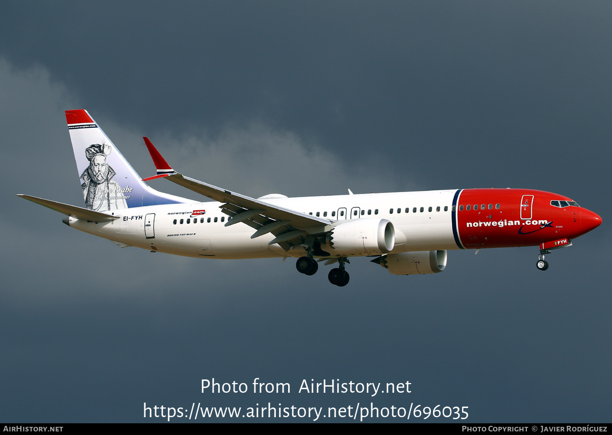 Aircraft Photo of EI-FYH | Boeing 737-8 Max 8 | Norwegian | AirHistory.net #696035