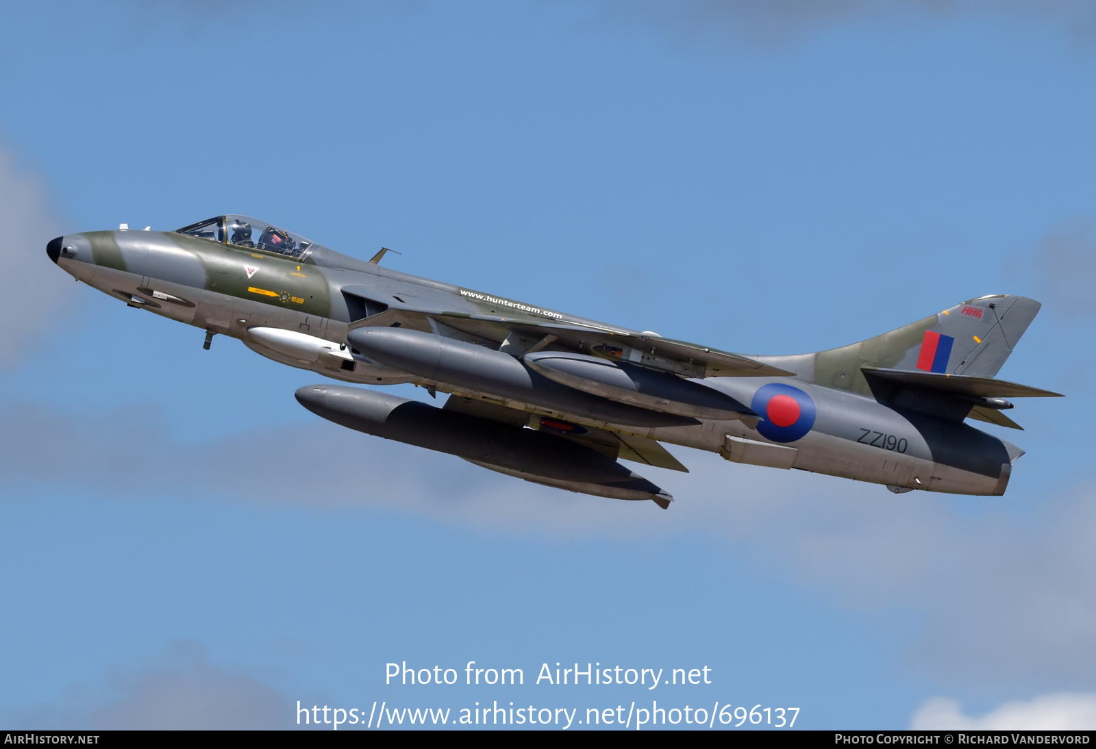 Aircraft Photo of ZZ190 | Hawker Hunter F58 | UK - Air Force | AirHistory.net #696137