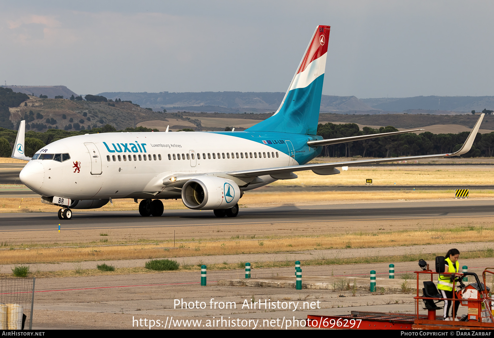 Aircraft Photo of LX-LBR | Boeing 737-7K2 | Luxair | AirHistory.net #696297