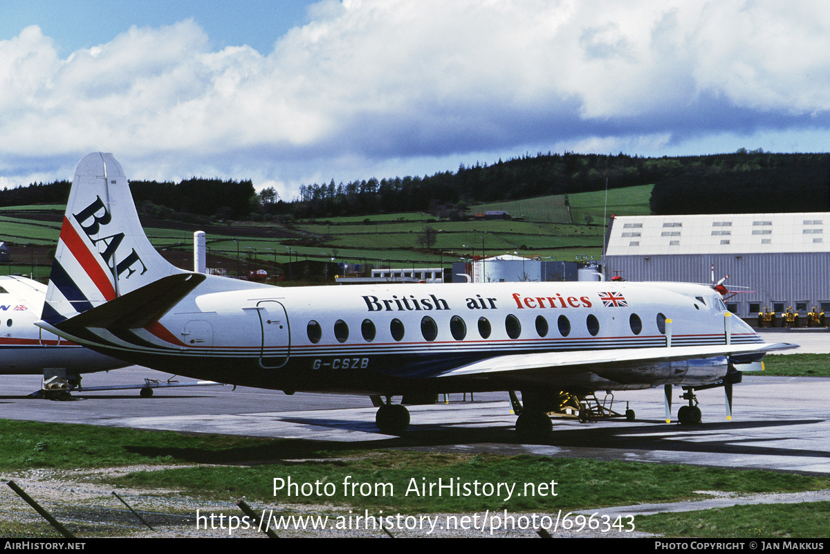 Aircraft Photo of G-CSZB | Vickers 807 Viscount | British Air Ferries - BAF | AirHistory.net #696343