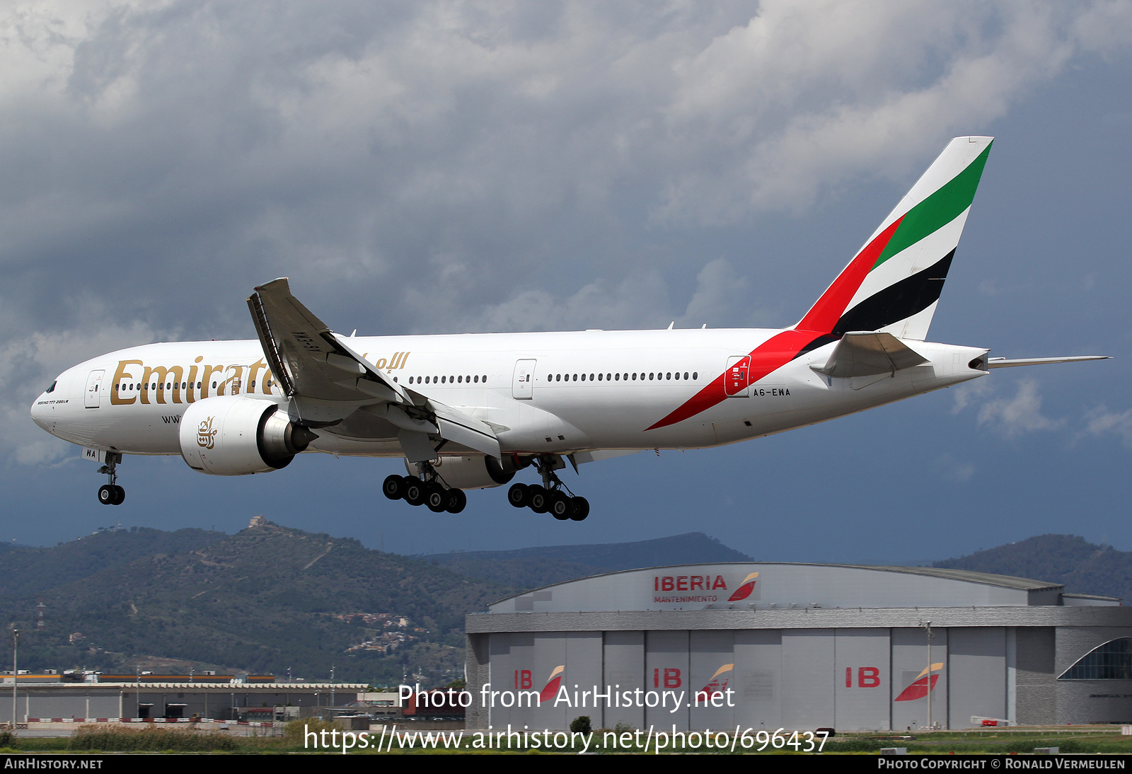 Aircraft Photo of A6-EWA | Boeing 777-21H/LR | Emirates | AirHistory.net #696437