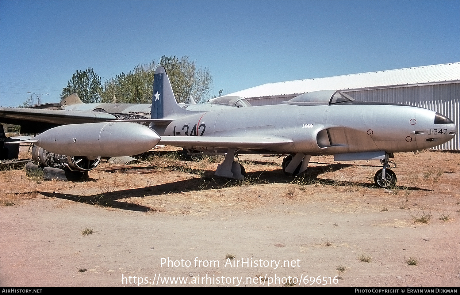 Aircraft Photo of J-342 | Lockheed F-80C Shooting Star | Chile - Air Force | AirHistory.net #696516