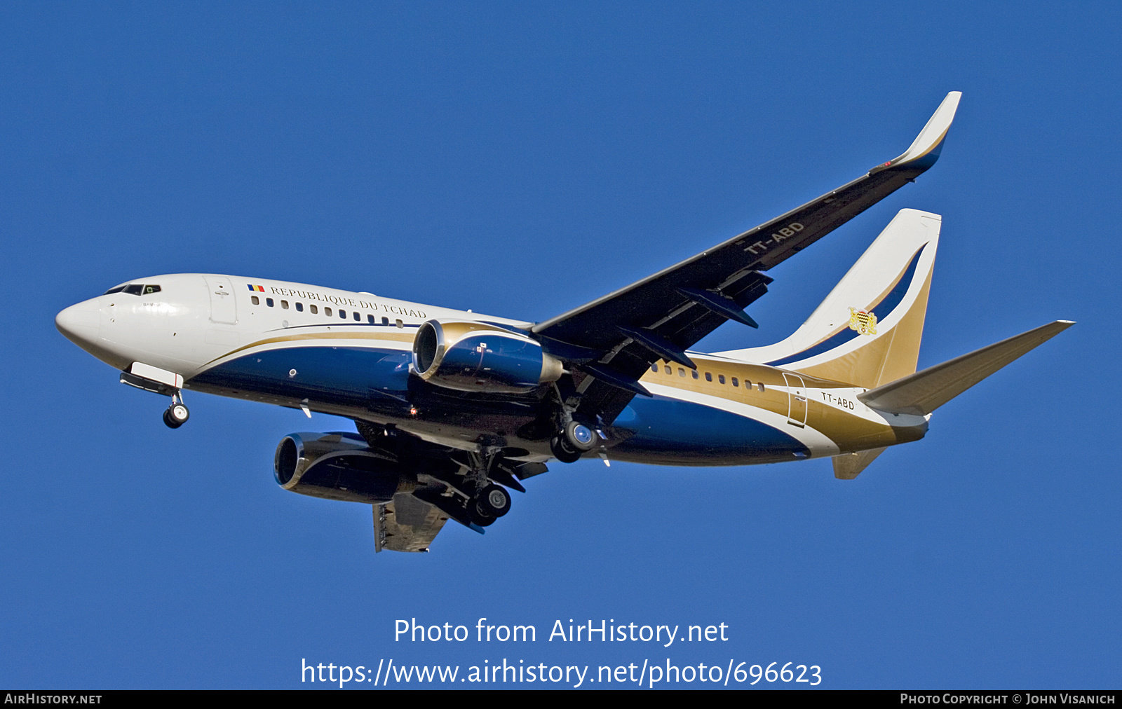 Aircraft Photo of TT-ABD | Boeing 737-74Q BBJ | Republique du Tchad | AirHistory.net #696623