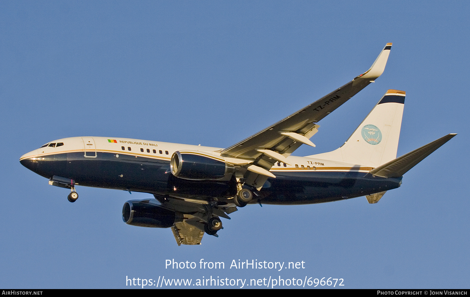 Aircraft Photo of TZ-PRM | Boeing 737-7BC BBJ | République du Mali | AirHistory.net #696672