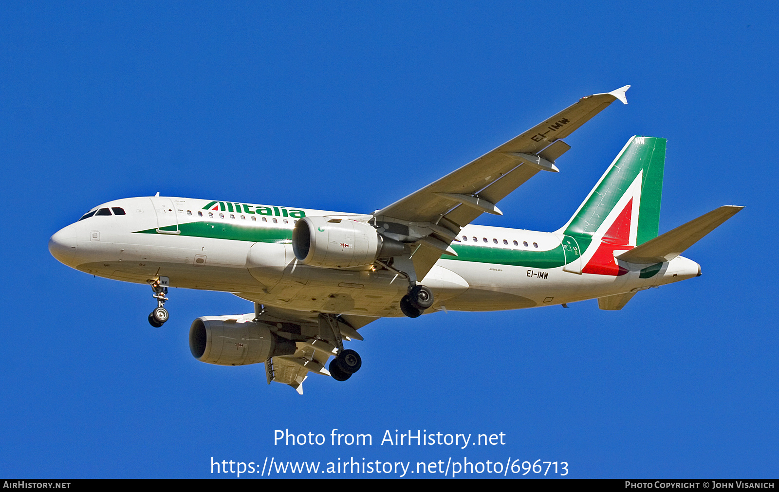 Aircraft Photo of EI-IMW | Airbus A319-111 | Alitalia | AirHistory.net #696713