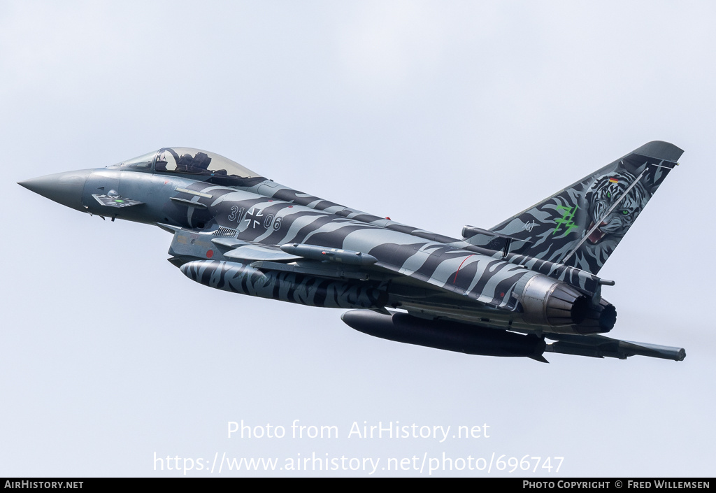 Aircraft Photo of 3106 | Eurofighter EF-2000 Typhoon S | Germany - Air Force | AirHistory.net #696747