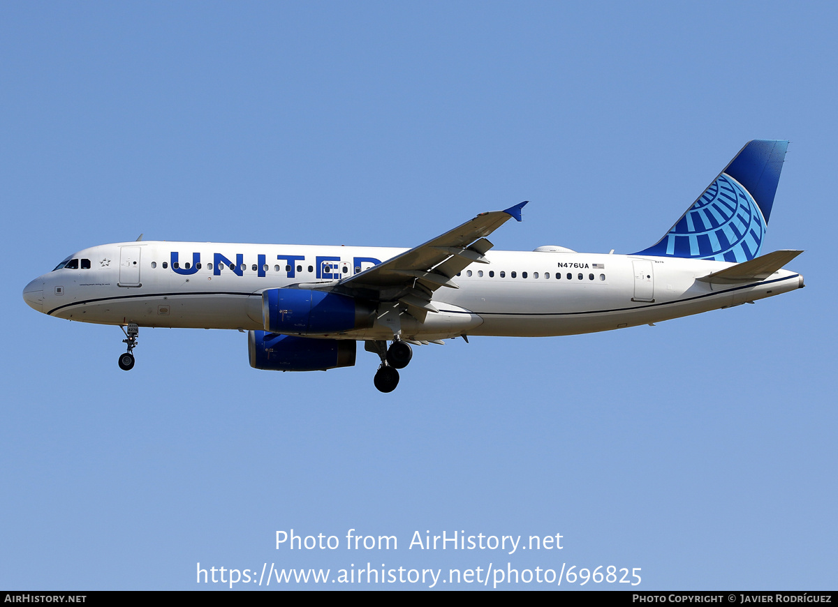 Aircraft Photo of N476UA | Airbus A320-232 | United Airlines | AirHistory.net #696825