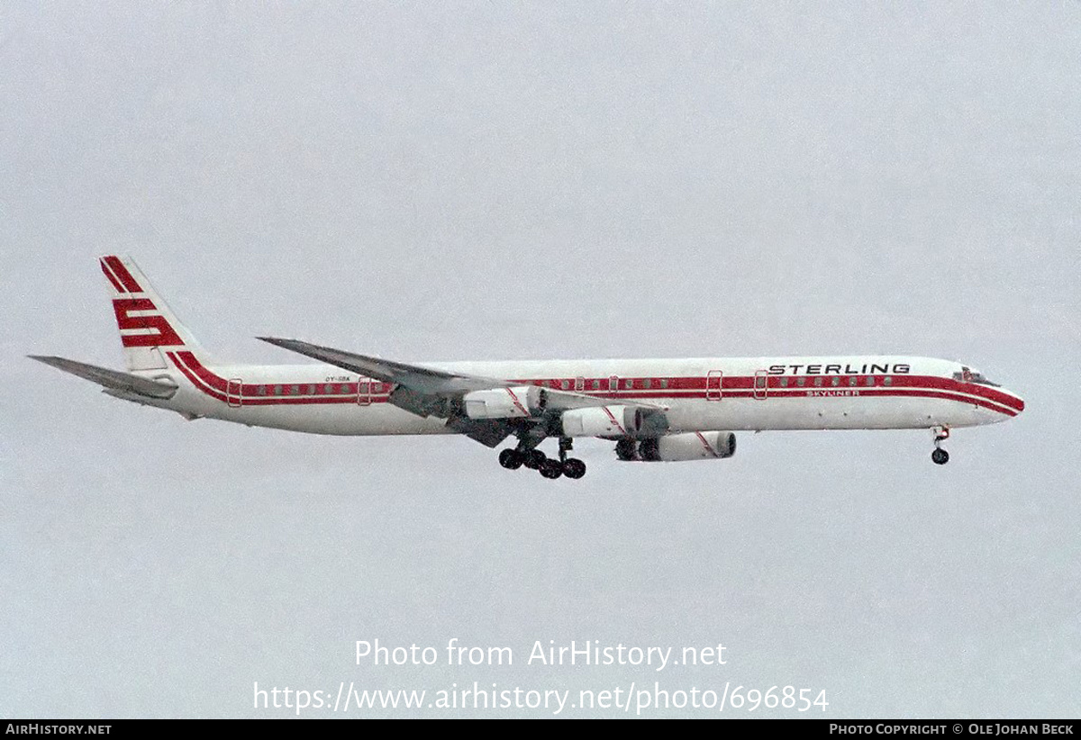 Aircraft Photo of OY-SBK | McDonnell Douglas DC-8-63 | Sterling Airways | AirHistory.net #696854