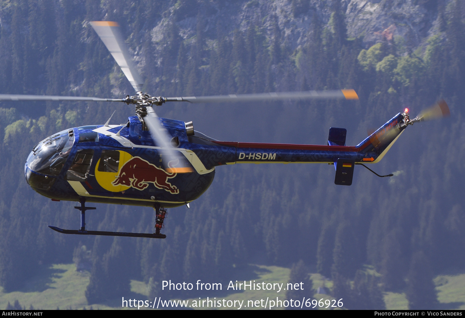 Aircraft Photo of D-HSDM | MBB BO-105CB | Red Bull | AirHistory.net #696926