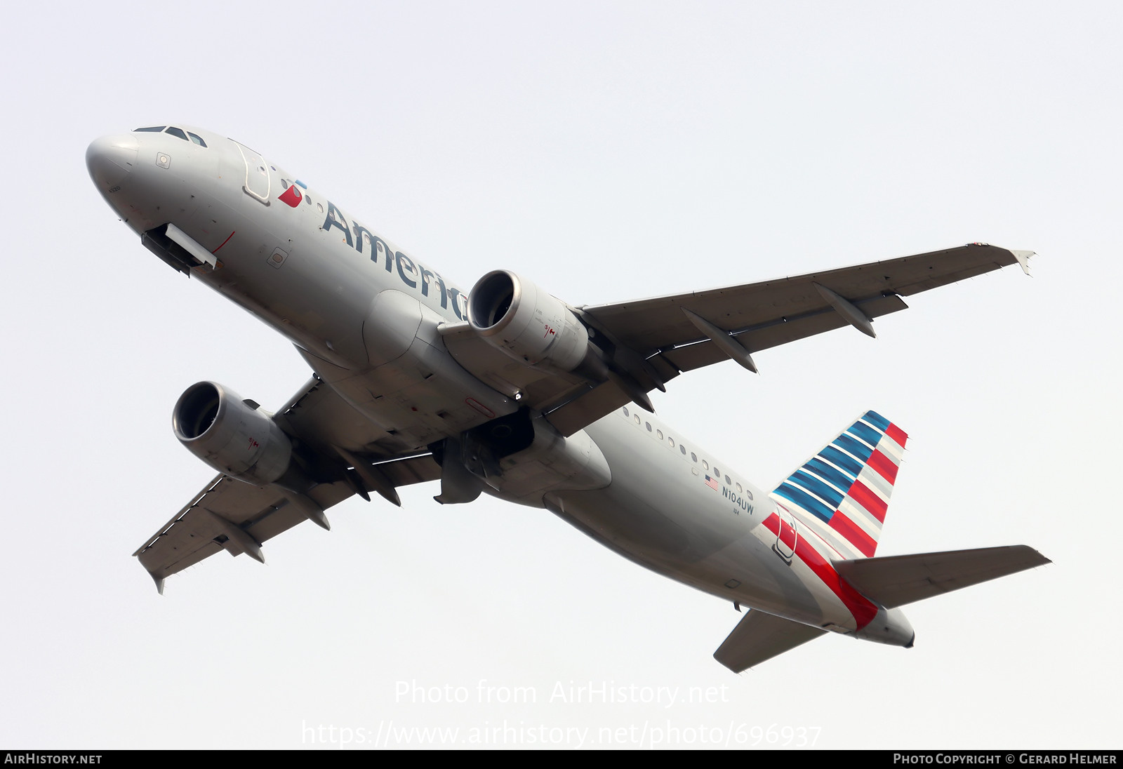 Aircraft Photo of N104UW | Airbus A320-214 | American Airlines | AirHistory.net #696937