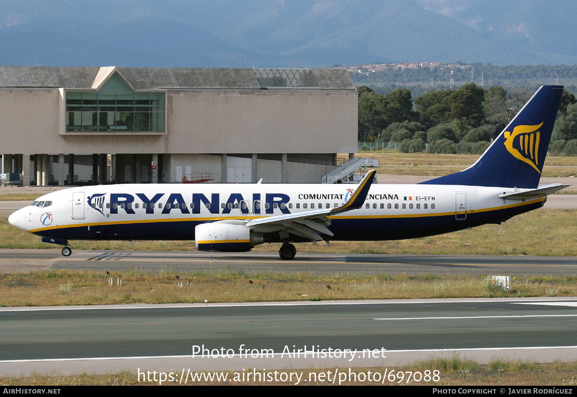 Aircraft Photo of EI-EFH | Boeing 737-8AS | Ryanair | AirHistory.net #697088