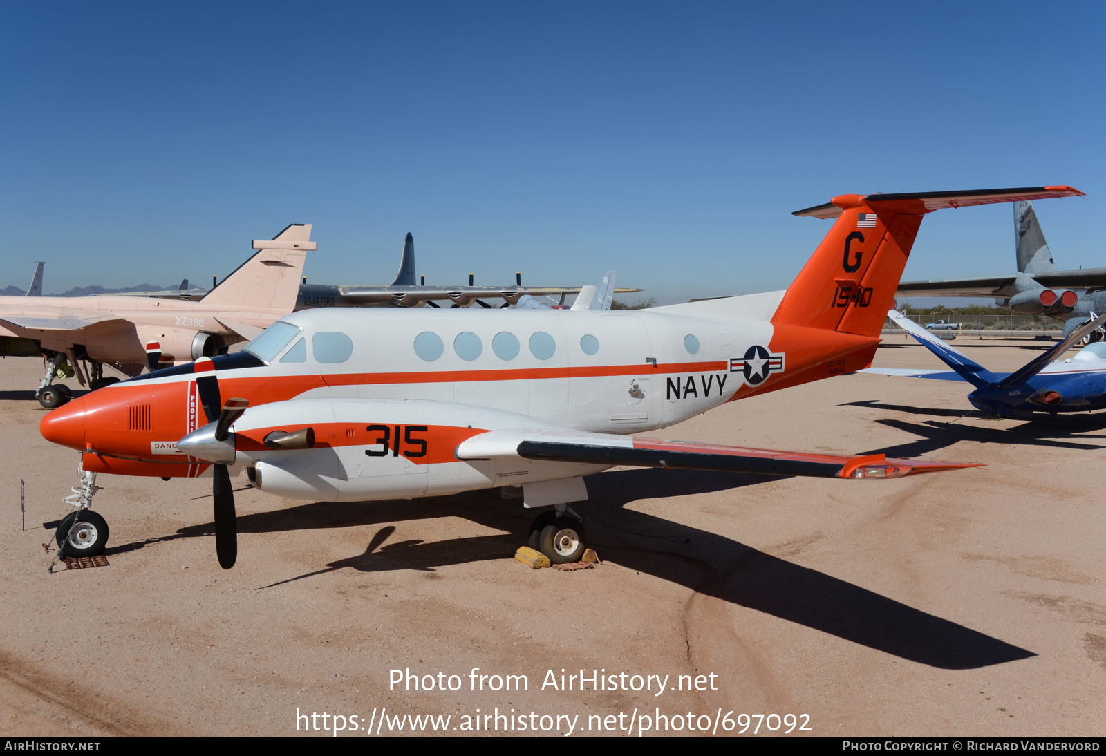 Aircraft Photo of 161510 / 1510 | Beech TC-12B Super King Air (A200C) | USA - Navy | AirHistory.net #697092