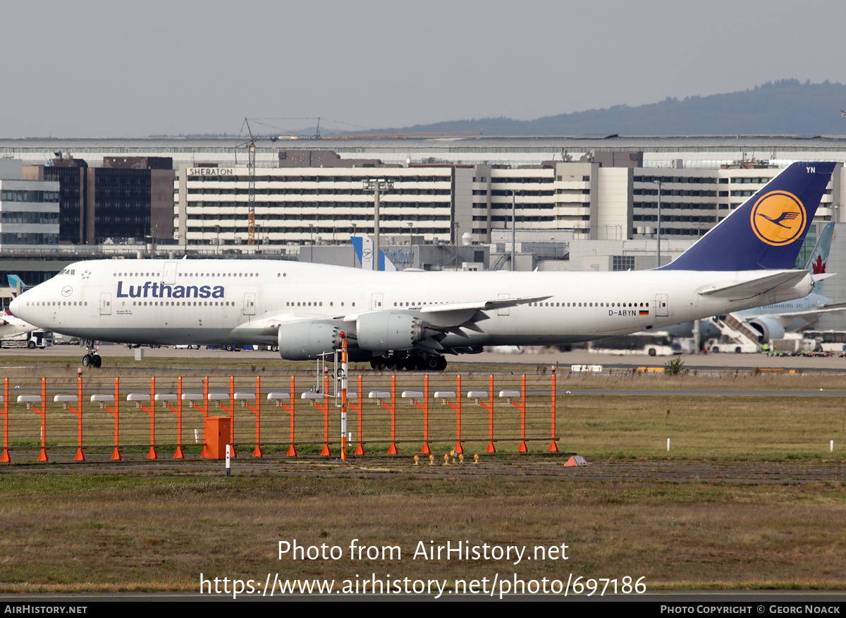 Aircraft Photo of D-ABYN | Boeing 747-830 | Lufthansa | AirHistory.net #697186