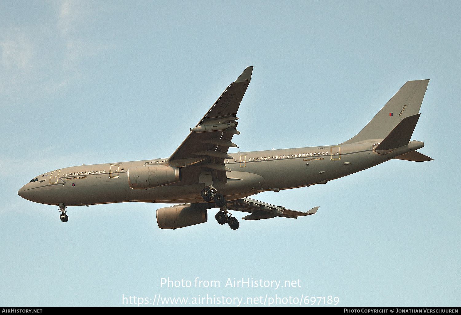 Aircraft Photo of ZZ334 | Airbus A330 Voyager KC3 (A330-243MRTT) | UK - Air Force | AirHistory.net #697189