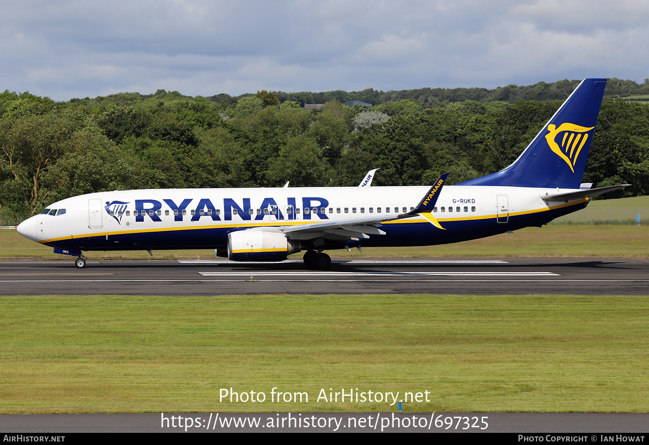 Aircraft Photo of G-RUKD | Boeing 737-8AS | Ryanair | AirHistory.net #697325