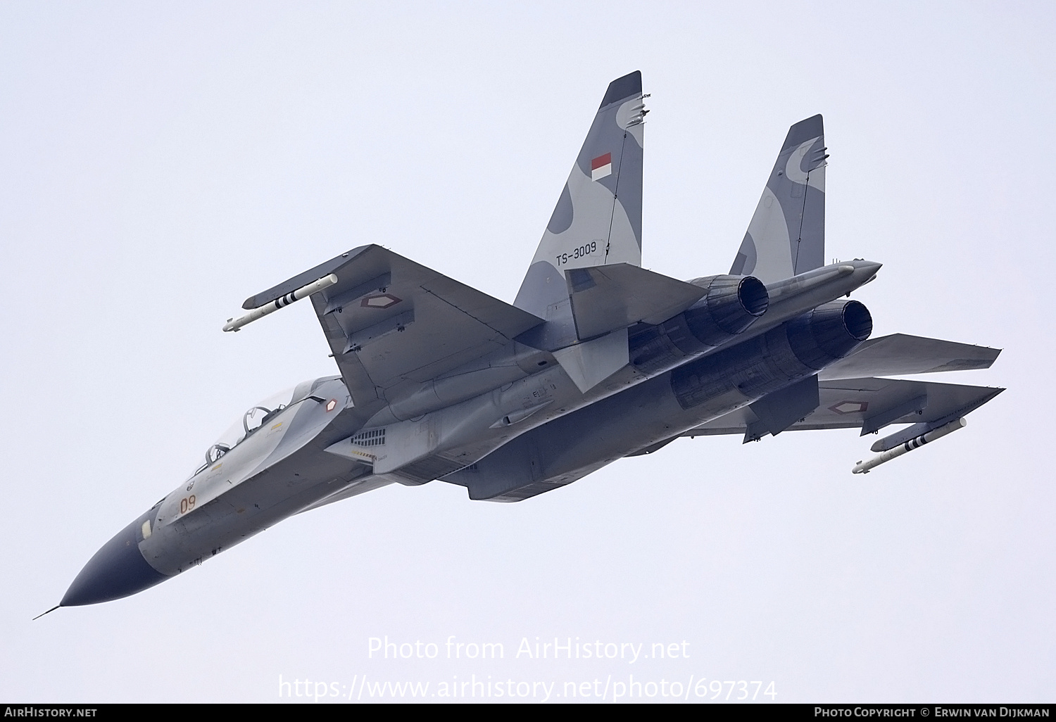 Aircraft Photo of TS-3009 | Sukhoi Su-30MK2 | Indonesia - Air Force | AirHistory.net #697374