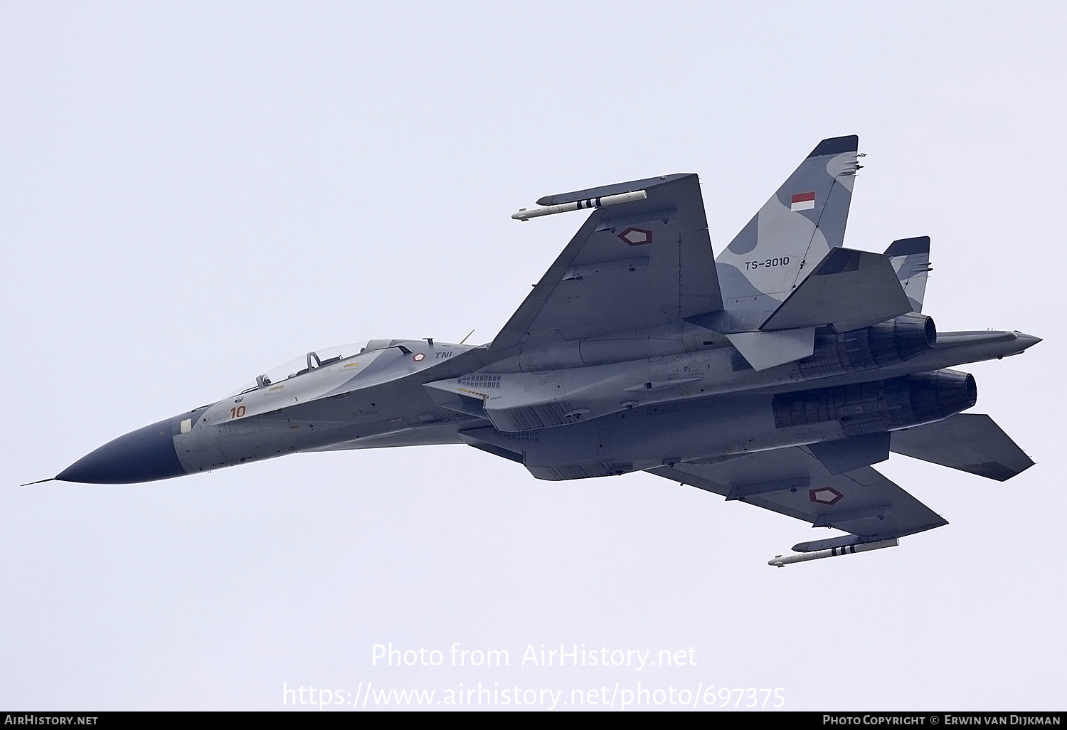 Aircraft Photo of TS-3010 | Sukhoi Su-30MK2 | Indonesia - Air Force | AirHistory.net #697375