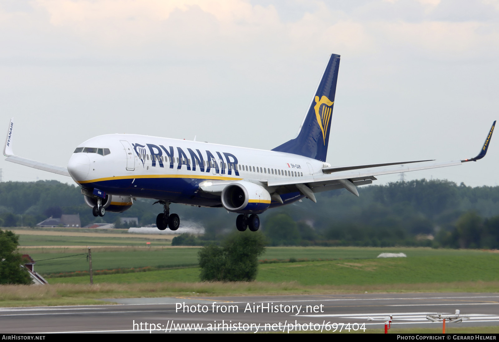 Aircraft Photo of 9H-QAM | Boeing 737-800 | Ryanair | AirHistory.net #697404