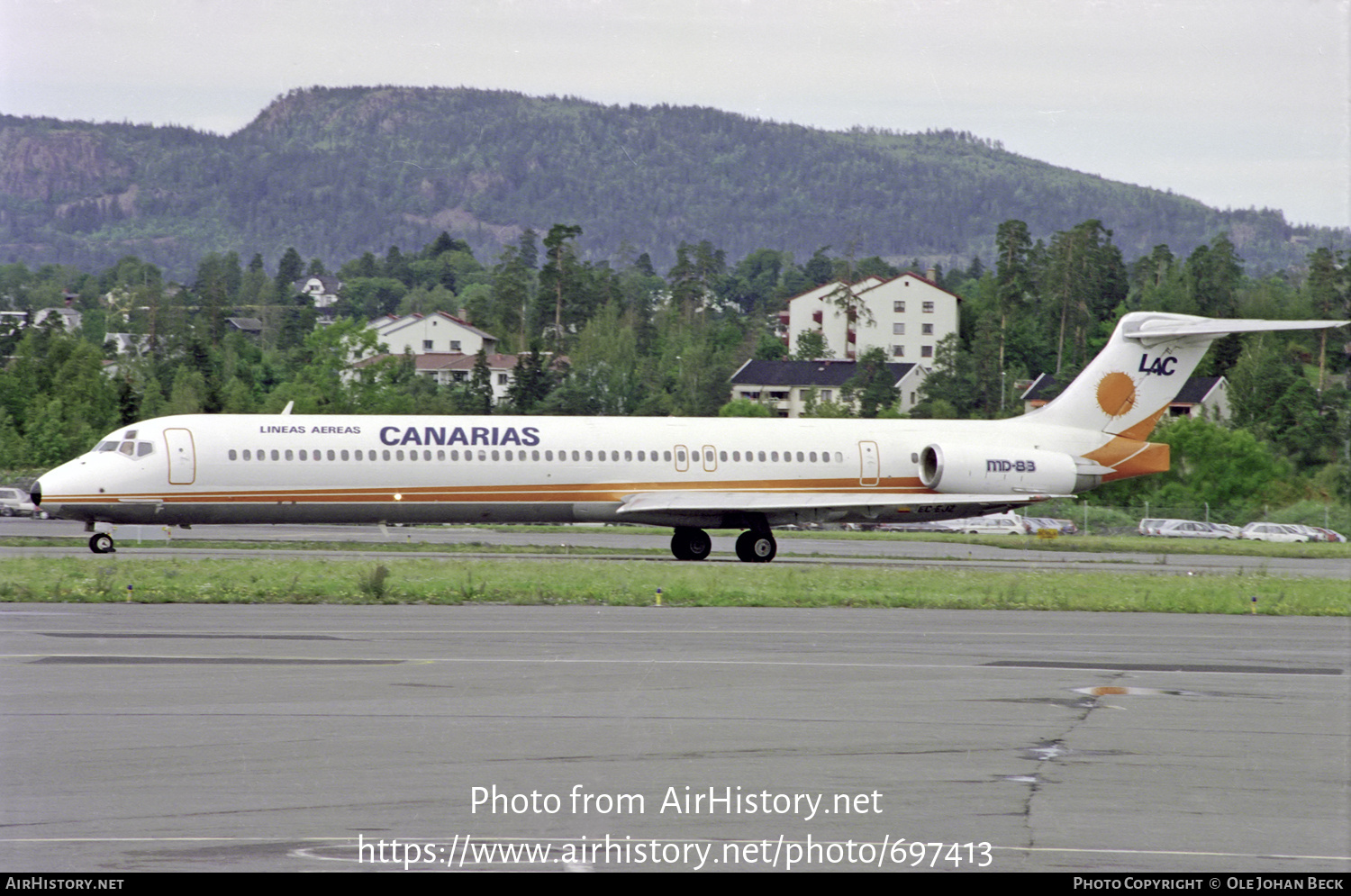 Aircraft Photo of EC-EJZ | McDonnell Douglas MD-83 (DC-9-83) | Líneas Aéreas Canarias - LAC | AirHistory.net #697413