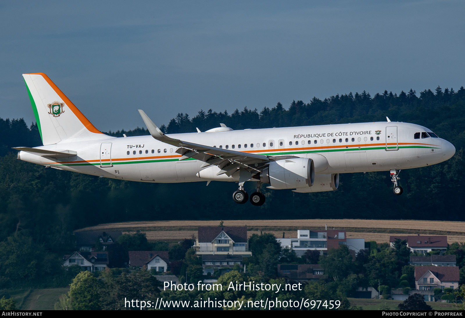 Aircraft Photo of TU-VAJ | Airbus ACJ320 (A320-251N/CJ) | Ivory Coast - Government | AirHistory.net #697459