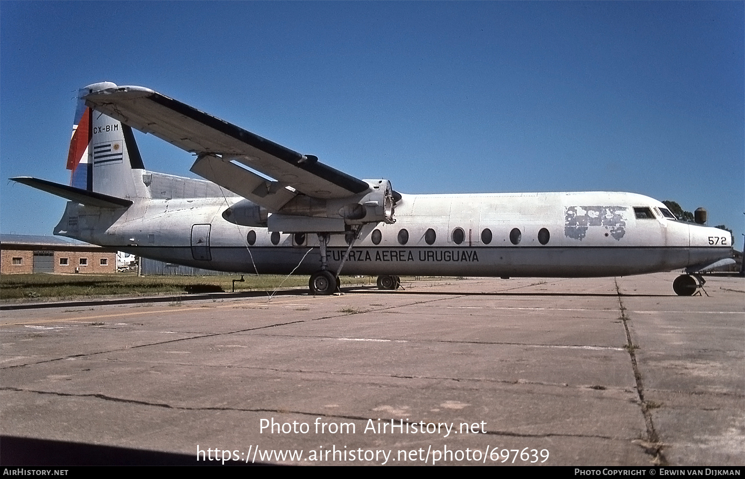 Aircraft Photo of 572 / CX-BIM | Fairchild Hiller FH-227D | Uruguay - Air Force | AirHistory.net #697639