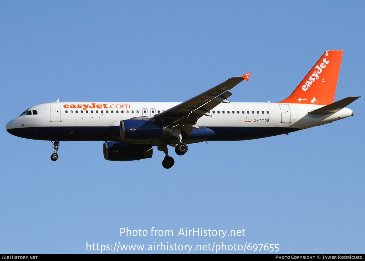 Aircraft Photo of G-TTOB | Airbus A320-232 | EasyJet | AirHistory.net #697655