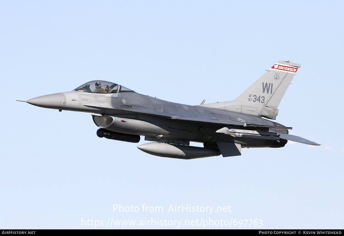 Aircraft Photo of 87-0343 / AF87-343 | General Dynamics F-16C Fighting Falcon | USA - Air Force | AirHistory.net #697763