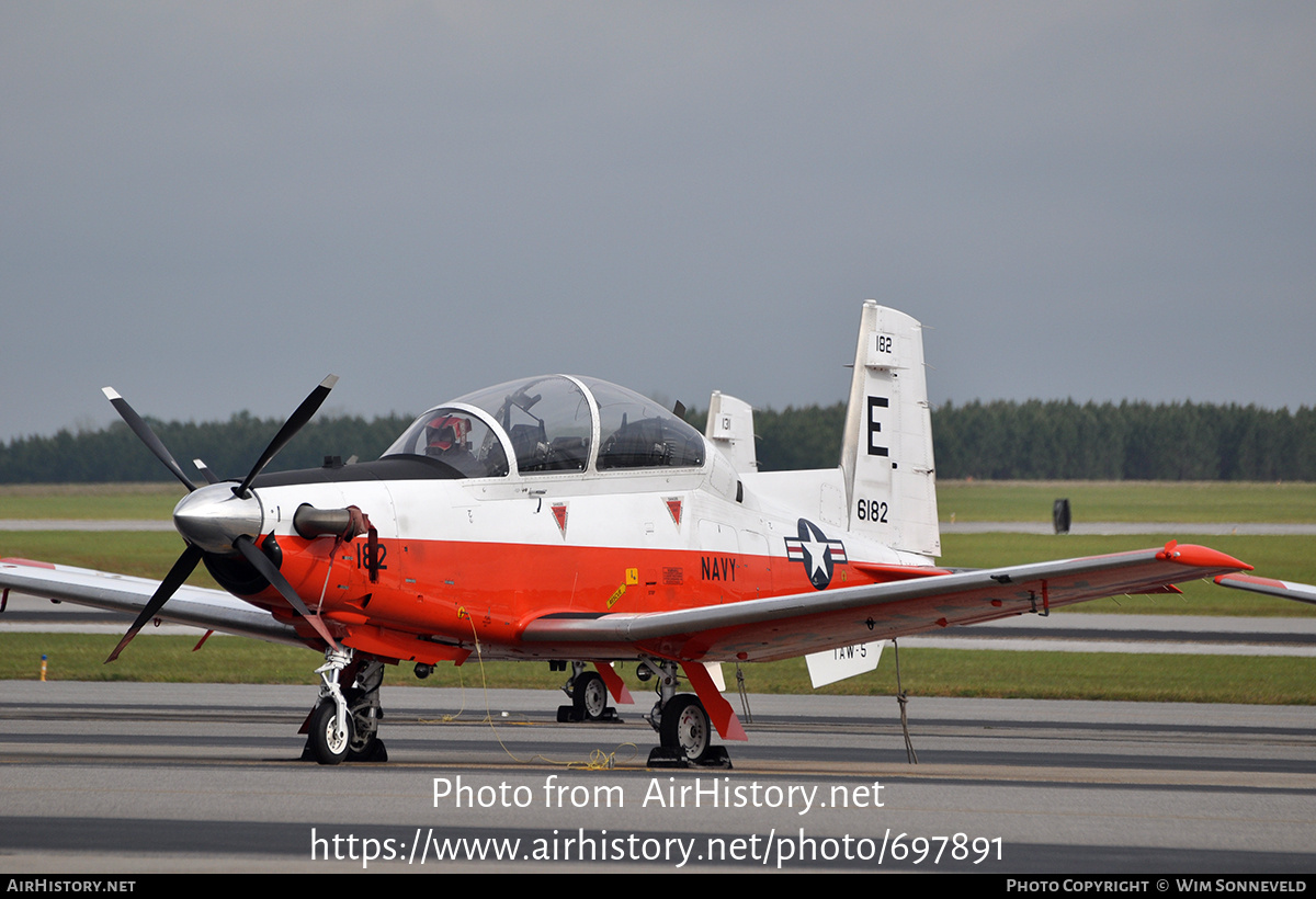 Aircraft Photo of 166182 / 6182 | Beechcraft T-6C Texan II | USA - Navy | AirHistory.net #697891