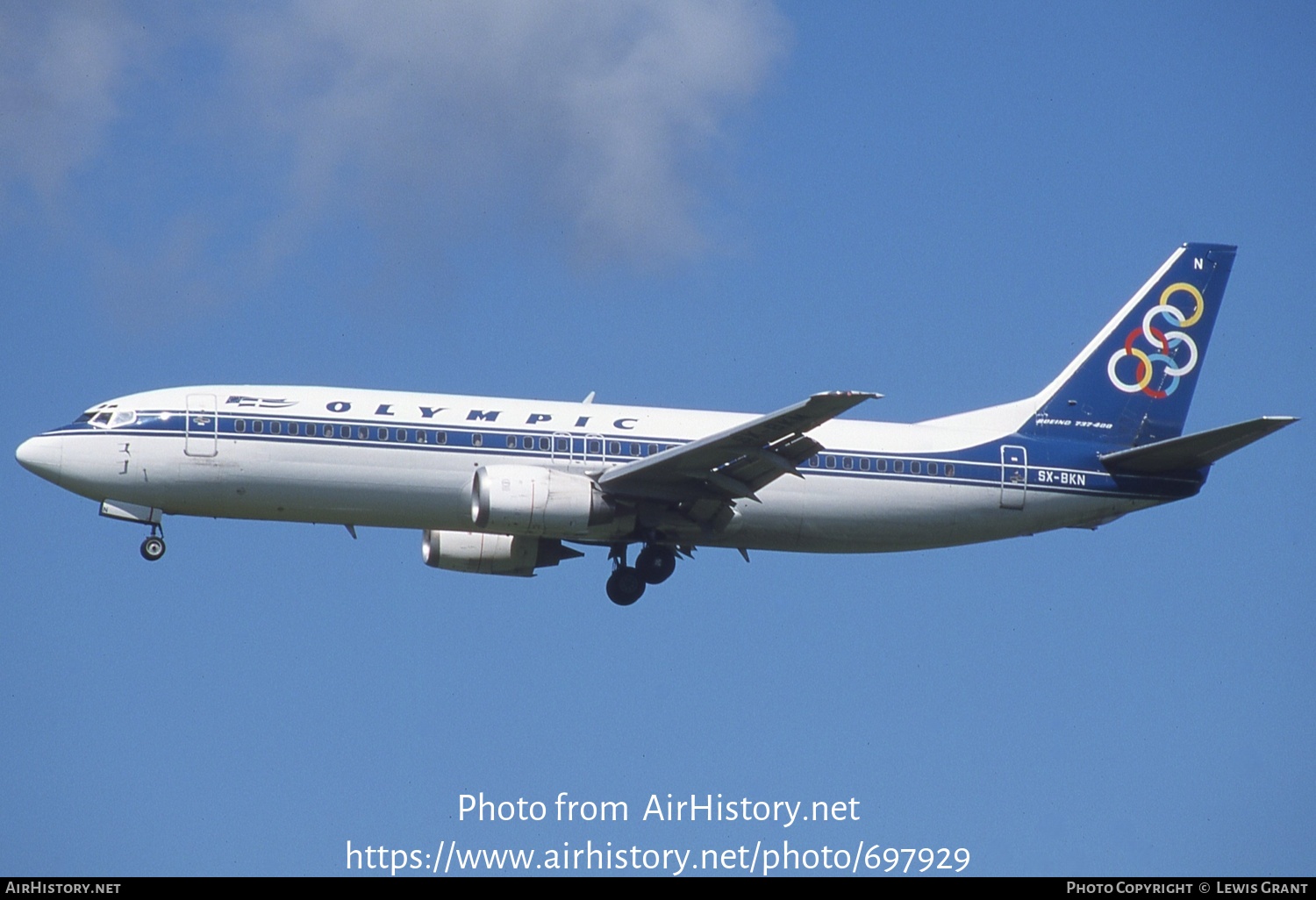 Aircraft Photo of SX-BKN | Boeing 737-4Q8 | Olympic | AirHistory.net #697929