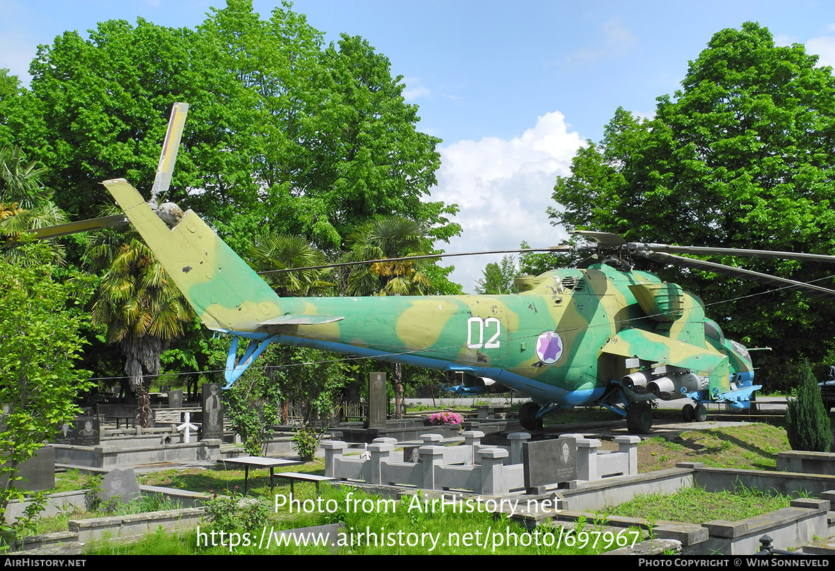 Aircraft Photo of 02 white | Mil Mi-24D | Georgia - Air Force | AirHistory.net #697967