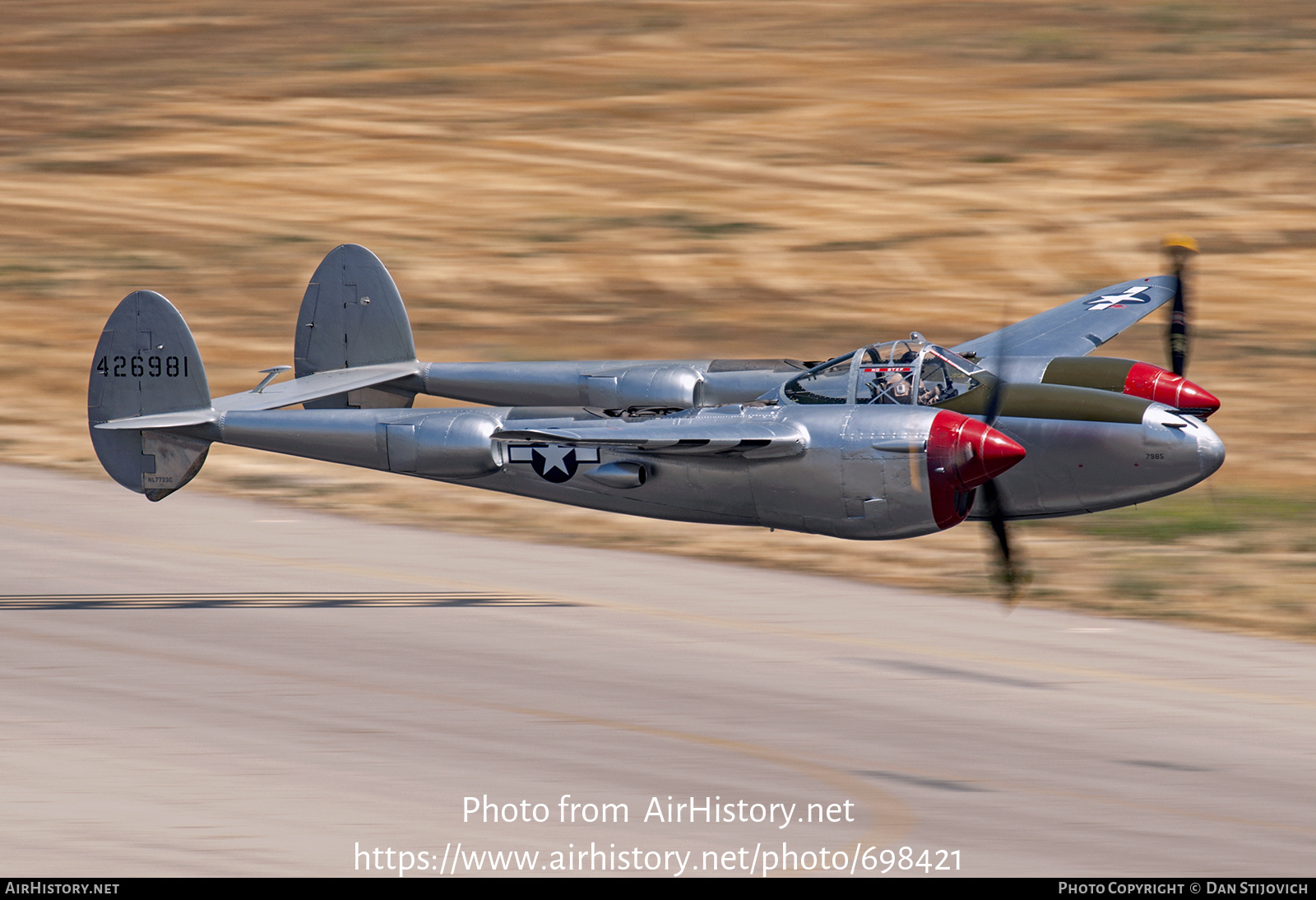 Aircraft Photo of N7723C / 426981 | Lockheed P-38L Lightning | USA - Air Force | AirHistory.net #698421