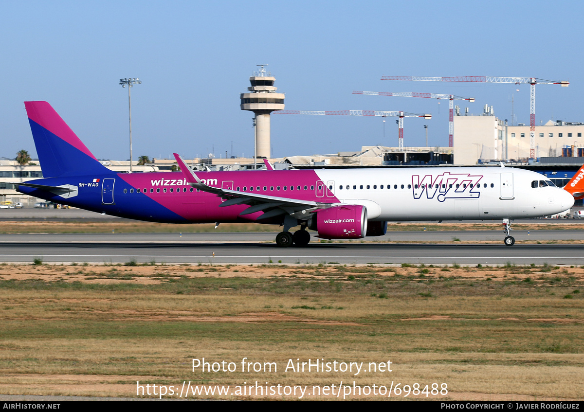 Aircraft Photo of 9H-WAG | Airbus A321-271NX | Wizz Air | AirHistory.net #698488