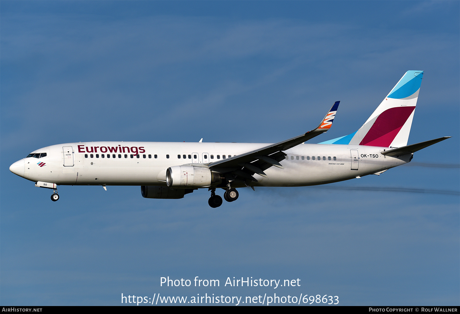 Aircraft Photo of OK-TSO | Boeing 737-8GQ | Eurowings | AirHistory.net #698633