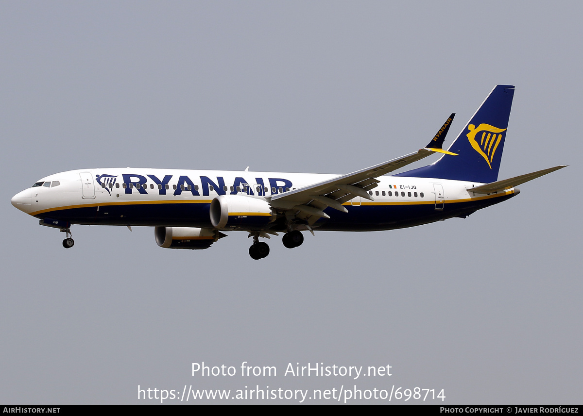 Aircraft Photo of EI-IJO | Boeing 737-8200 Max 200 | Ryanair | AirHistory.net #698714