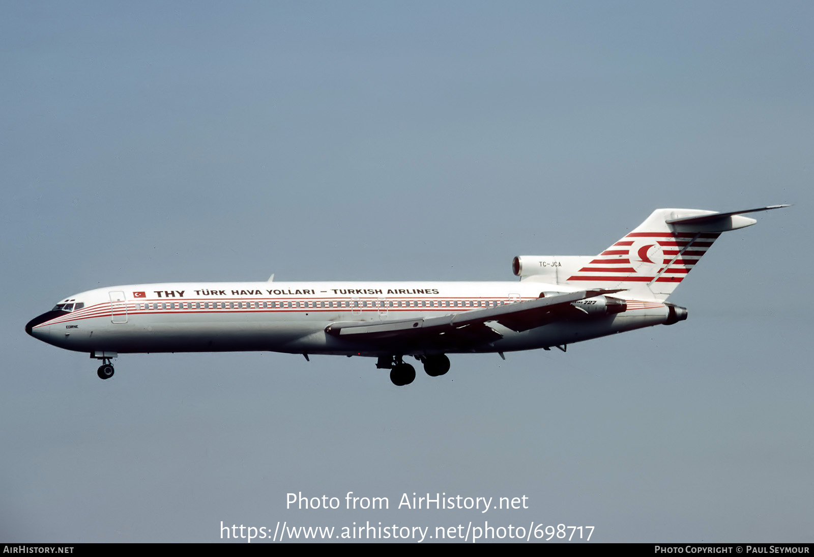 Aircraft Photo of TC-JCA | Boeing 727-2F2/Adv | THY Türk Hava Yolları - Turkish Airlines | AirHistory.net #698717