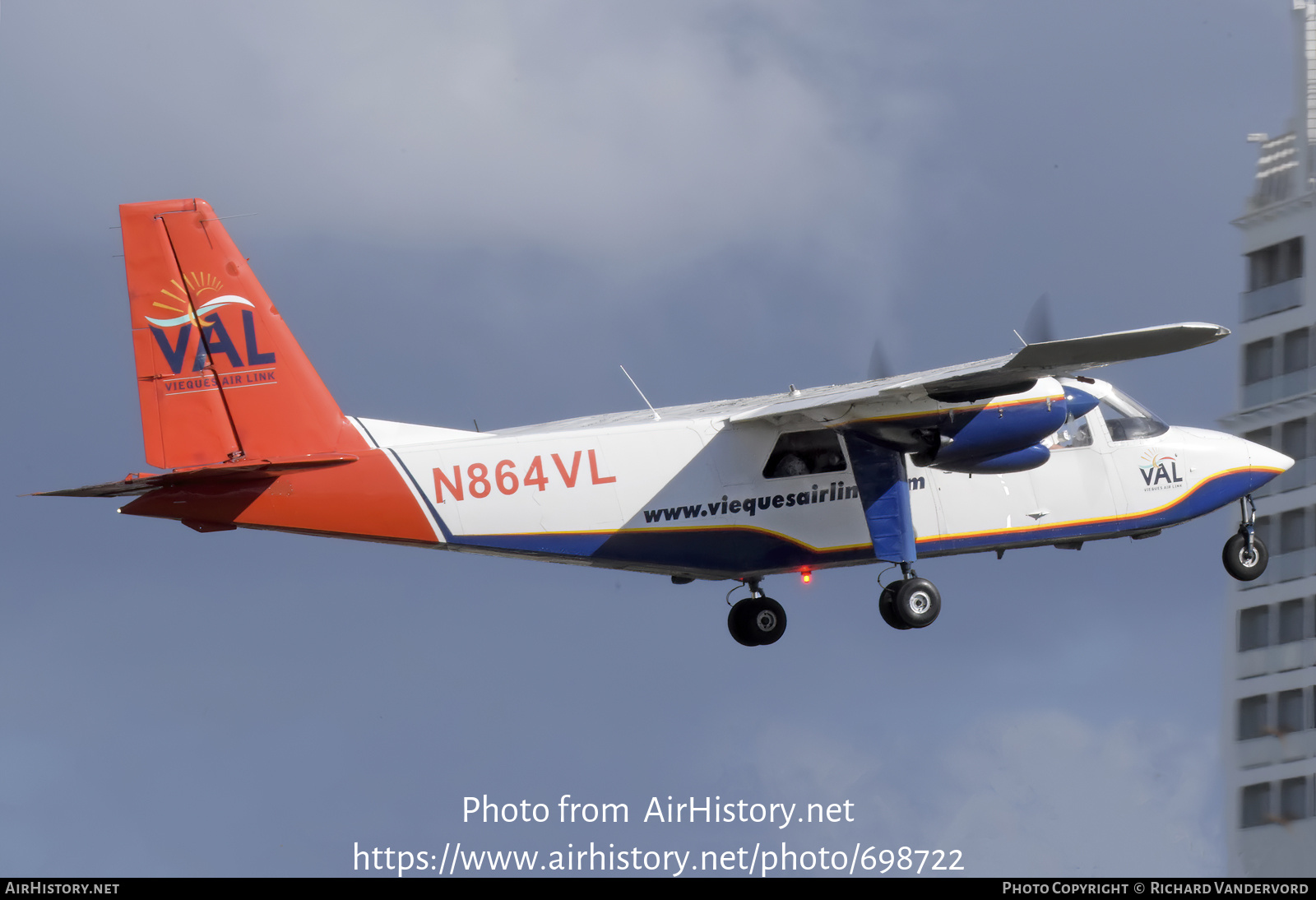 Aircraft Photo of N864VL | Britten-Norman BN-2A-9 Islander | Vieques Air Link - VAL | AirHistory.net #698722