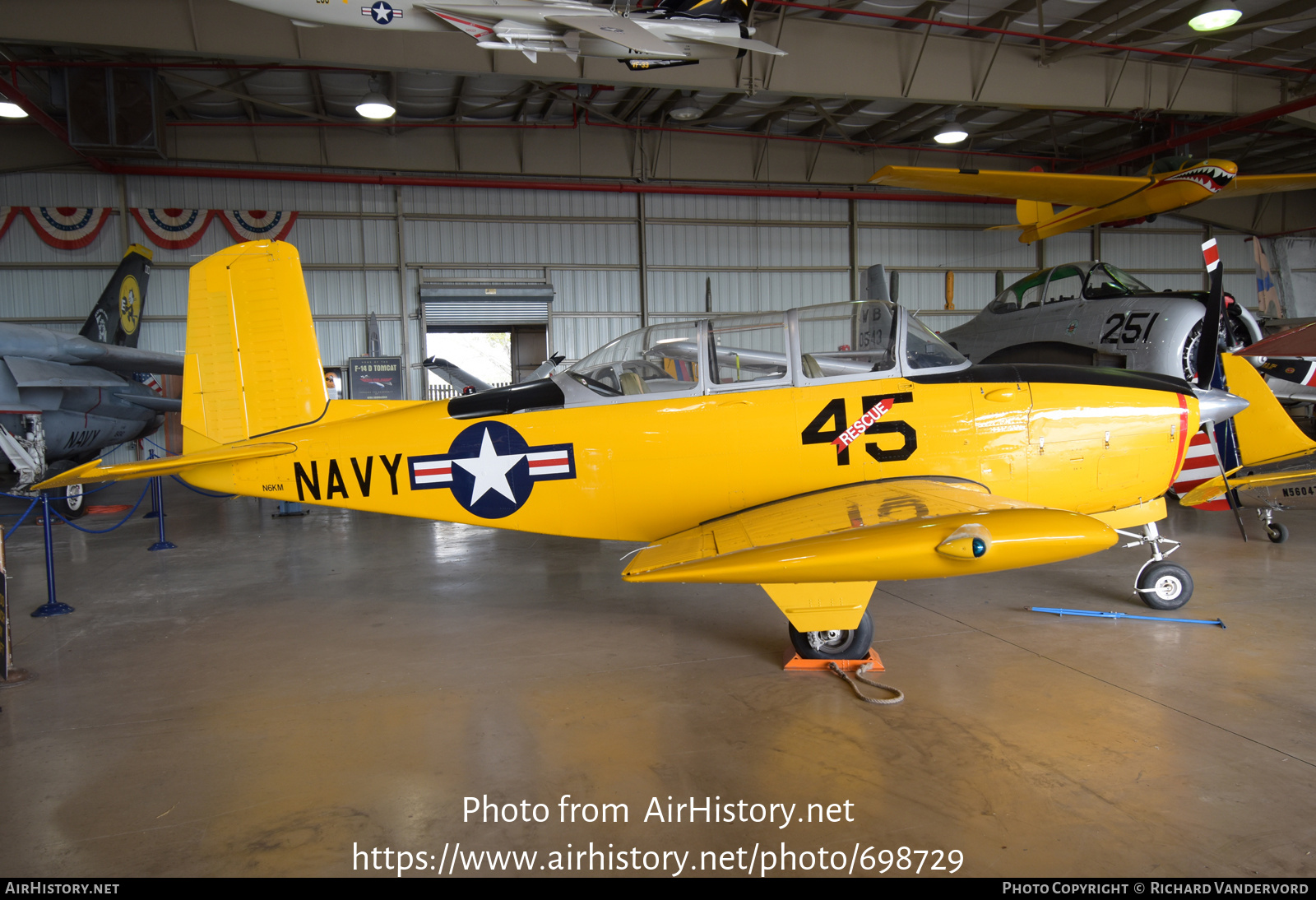 Aircraft Photo of N6KM | Beech T-34B Mentor | USA - Navy | AirHistory.net #698729