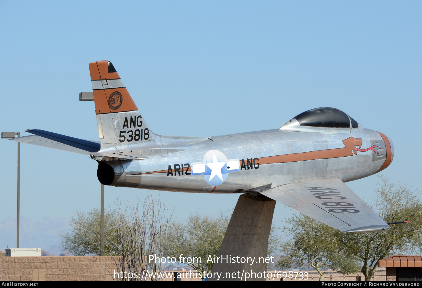 Aircraft Photo of 55-3818 / 53818 | North American F-86F Sabre | USA - Air Force | AirHistory.net #698733