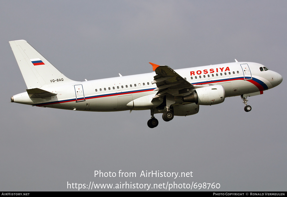 Aircraft Photo of VQ-BAQ | Airbus A319-111 | Rossiya - Russian Airlines | AirHistory.net #698760